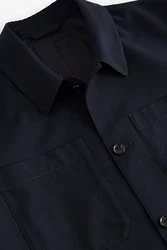 Next Elegante Hemdjacke im Slim Fit Dunkelblau/Schwarz/Blau