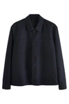 Next Elegante Hemdjacke im Slim Fit Dunkelblau/Schwarz/Blau