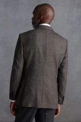 Next Baukastensakko Signature TG Di Fabio Wollanzug Slim Fit Sakko Grau/Dunkelgrau/Braun