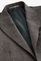 Next Baukastensakko Signature TG Di Fabio Wollanzug Slim Fit Sakko Grau/Dunkelgrau/Braun