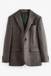 Next Baukastensakko Signature TG Di Fabio Wollanzug Slim Fit Sakko Grau/Dunkelgrau/Braun
