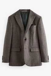 Next Baukastensakko Signature TG Di Fabio Wollanzug Slim Fit Sakko Grau/Dunkelgrau/Braun