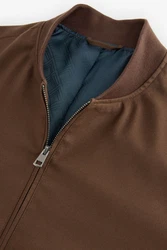Next Bomberjacke Slim Fit (1-St) Braun/Dunkelbraun