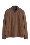 Next Bomberjacke Slim Fit (1-St) Braun/Dunkelbraun