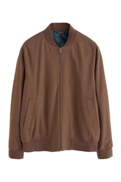 Bomberjacke Slim Fit Bomberjacke aus Flanell (1-St)