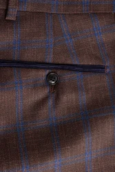 Next Anzughose Tailored Fit Anzughose Braun/Dunkelrot