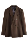 Next Zweireihiger Sakko im Relaxed Fit Braun/Dunkelbraun/Khaki