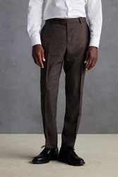 Next Anzughose Signature TG Di Fabio Wollanzug Slim Fit Khaki/Braun/Dunkelbraun/Grau