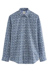 Next Langarmhemd Regular Fit Blau/Grau/Hellblau/Dunkelblau