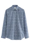 Next Langarmhemd Regular Fit Blau/Grau/Hellblau/Dunkelblau