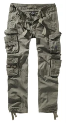 Brandit Cargohose Pure Slim Fit Pants Khaki/Dunkelgrün