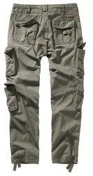 Brandit Cargohose Pure Slim Fit Pants Khaki/Dunkelgrün