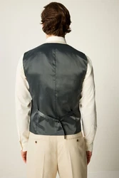 Next Anzugweste Khaki/Beige/Creme