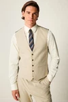 Next Anzugweste Khaki/Beige/Creme