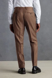 Next Anzughose Signature Zignone Flanellanzug Khaki/Braun/Beige