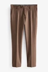 Next Anzughose Signature Zignone Flanellanzug Khaki/Braun/Beige