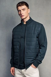 Next Steppjacke Hybrid-Jacke mit Stehkragen Dunkelblau/Hellblau/Blau/Grau