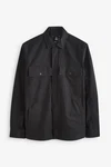 Next Outdoorhemd Hemdjacke mit Reißverschluss Schwarz/Grau/Dunkelgrau