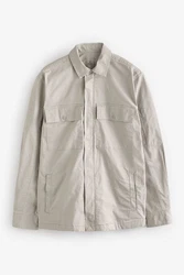 Next Outdoorhemd Hemdjacke mit Reißverschluss Khaki/Beige