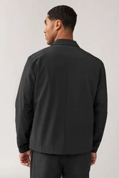 Next Hemdjacke mit Reißverschluss (1-St) Schwarz/Dunkelgrau