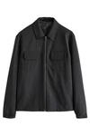 Next Hemdjacke mit Reißverschluss (1-St) Schwarz/Dunkelgrau