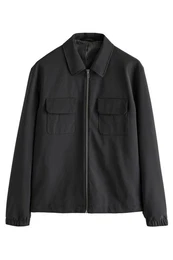 Hemdjacke Elegante Hemdjacke mit Reiverschluss (1-St)
