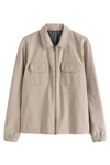Next Hemdjacke mit Reißverschluss (1-St) Khaki/Beige/Braun