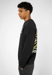 SUBLEVEL Sweatshirt Sweater mit Backprint Dunkelblau/Schwarz/Grau/Blau