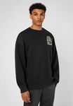 SUBLEVEL Sweatshirt Sweater mit Backprint Dunkelblau/Schwarz/Grau/Blau