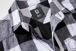 Brandit Outdoorhemd Checkshirt Halfsleeve Schwarz/Dunkelgrau/Grau