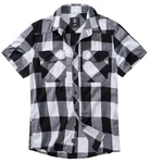Brandit Outdoorhemd Checkshirt Halfsleeve Schwarz/Dunkelgrau/Grau