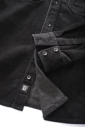 Brandit Corduroy Classic Hemd Schwarz/Grau