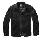 Brandit Corduroy Classic Hemd Schwarz/Grau