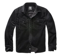 Brandit Corduroy Classic Hemd Schwarz/Grau
