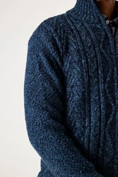 GARCIA Pullover mit Zipper blaumeliert