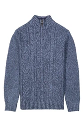 GARCIA Pullover mit Zipper blaumeliert