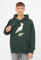 Derbe Sweatshirt Hoodie Sturmmöwe Dunkelgrün/Grün/Türkis