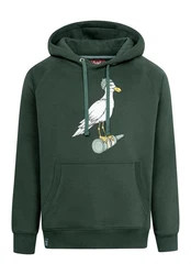 Derbe Sweatshirt Hoodie Sturmmöwe Dunkelgrün/Grün/Türkis