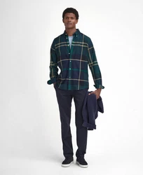 Barbour Langarmhemd Herren Hemd DUNOON TAIL Dunkelgrün