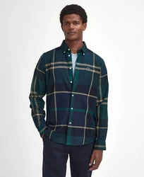 Barbour Langarmhemd Herren Hemd DUNOON TAIL Dunkelgrün