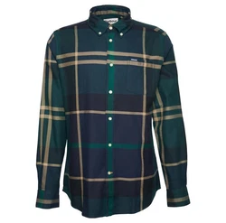 Barbour Langarmhemd Herren Hemd DUNOON TAIL Dunkelgrün
