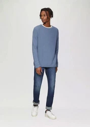 QS Rundhalspullover Casual Grau/Blau/Hellblau/Dunkelblau