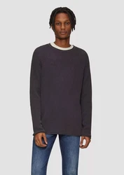 QS Rundhalspullover Casual Schwarz