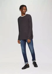 QS Rundhalspullover Casual Schwarz