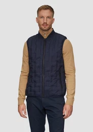 Outdoorjacke Leichte Steppweste mit Strickkragen Blende