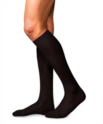 FALKE Kniestrümpfe No. 2 Finest Cashmere Schwarz/Orange