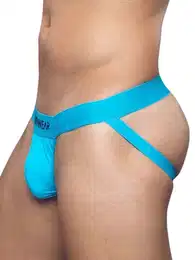 String Neon Jockstrap Underwear Neon Blue M