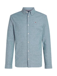Langarmhemd TJM Slim Stretch Oxford Shirt mit Flaglabel auf der Brust