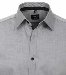 VENTI Businesshemd extra langer Arm uni Grau/Dunkelgrau/Hellgrau