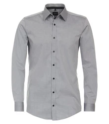 VENTI Businesshemd extra langer Arm uni Grau/Dunkelgrau/Hellgrau
